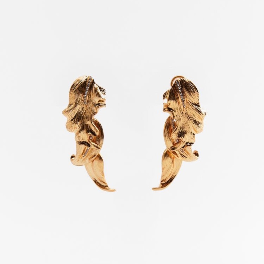 SPARKLY LEAF EARRINGS BRAND NEW WITH TAGS